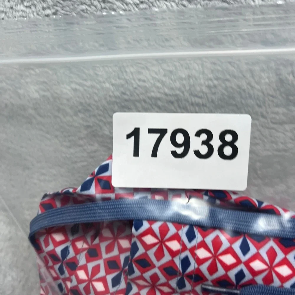Fair Harbor Mens Swim Trunks Size 33 Red Blue Geometric Diamond Print Shorts